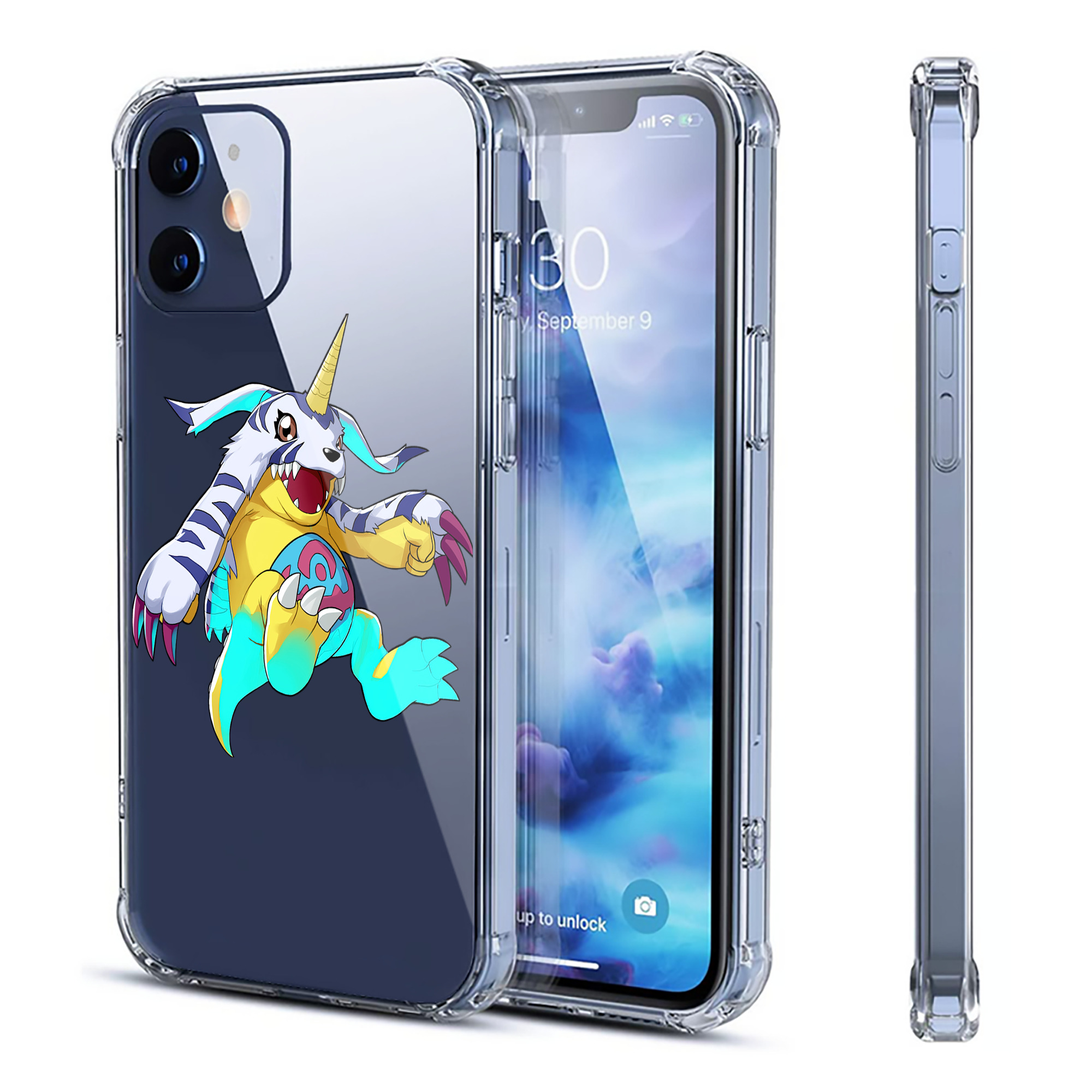 （画像用） Digimon デジタルモンスター/デジモン 【iPhone 12シリーズ対応】透明スマホケース（クリアソフトケース）